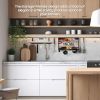 SYLVOX 15.6 inch Kitchen TV, 1080P Full HD Under Cabinet TV, Flip-Down Small 12 Volt TV for Kitchen, RV