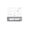 TV Stand For 32-60 Inch TVs Modern Low Profile Black + Lime Entertainment Center 57 Inch Small TV Stand Media Table With Glass Shelves And Hidden Side