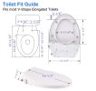 Non-Electric Bidet Toilet Seat Elongated,Soft Closing Bidet Seat with Self-cleaning Dual Nozzles,Adjustable Spray Pressure,Easy Installation