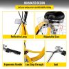 VEVOR Yellow Adult Tricycle 24'' 1-Speed 3 Wheel Bikes, Foldable Adult Tricycle 3 Wheel Bike Trike for Adults, Cruise Bike 24 Inch Seat Adjustable Tri