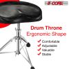 5 Core Drum Throne Comfortable Padded Stool Swivel Height Adjustable Music DJ Chair Heavy Duty Piano Guitar Cello Seat for Drummer Kids and Adults - D