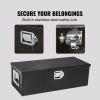 VEVOR Heavy Duty Aluminum Truck Bed Tool Box, Diamond Plate Tool Box with Side Handle and Lock Keys, Storage Tool Box Chest Box Organizer for Pickup,