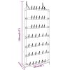 Hanging Shoe Rack Silver 26"x5.1"x54.7"
