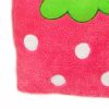 [Pink Strawberry] Bolster Decorative Back Cushion Throw Pillow
