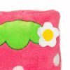 [Pink Strawberry] Bolster Decorative Back Cushion Throw Pillow