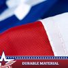 2 Pack USA Pleated Fan Flag 1.5x3 Feet American USA Bunting Decoration Flags EMBROIDERED Patriotic Stars & Sewn Stripes Canvas Header and Brass Gromme