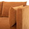 VIFAH SIGNATURE Italian design premium farbic 82-inch sofa with throw pillows - Burnt Orange