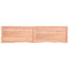 Bathroom Countertop Light Brown 78.7"x19.7"x(0.8"-1.6") Treated Solid Wood