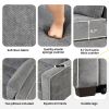 66.5" Linen Upholstered Sleeper Bed, Pull Out Sofa Bed Couch attached two throw pillows, Dual USB Charging Port and Adjustable Backrest for Living Roo