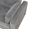 66.5" Linen Upholstered Sleeper Bed, Pull Out Sofa Bed Couch attached two throw pillows, Dual USB Charging Port and Adjustable Backrest for Living Roo