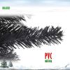 Black Christmas Tree 7 Feet Halloween Tree Artificial Pine Tree Holiday Decoration with Xmas Tree Ornaments w/ 1000 Branch Tips
