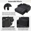 66.5" Velvet Upholstered Sleeper Bed , Pull Out Sofa Bed Couch attached two throw pillows,Dual USB Charging Port and Adjustable Backrest for Living Ro