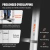 VEVOR Telescoping Ladder, 18.5 FT Aluminum One-button Retraction Collapsible Extension Ladder, 400 LBS Capacity with Non-slip Feet, Portable Multi-pur