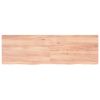 Bathroom Countertop Light Brown 63"x19.7"x(0.8"-1.6") Treated Solid Wood