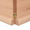 Bathroom Countertop Light Brown 47.2"x11.8"x(0.8"-1.6") Treated Solid Wood