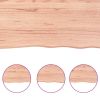 Bathroom Countertop Light Brown 31.5"x15.7"x(0.8"-1.6") Treated Solid Wood