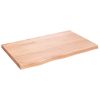 Bathroom Countertop Light Brown 31.5"x19.7"x(0.8"-1.6") Treated Solid Wood