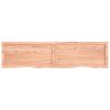 Bathroom Countertop Light Brown 63"x15.7"x(0.8"-1.6") Treated Solid Wood