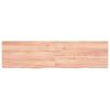 Bathroom Countertop Light Brown 47.2"x11.8"x(0.8"-1.6") Treated Solid Wood
