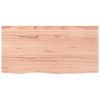 Bathroom Countertop Light Brown 31.5"x15.7"x(0.8"-1.6") Treated Solid Wood
