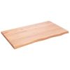 Bathroom Countertop Light Brown 39.4"x23.6"x(0.8"-1.6") Treated Solid Wood