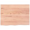 Bathroom Countertop Light Brown 31.5"x23.6"x(0.8"-1.6") Treated Solid Wood