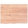 Bathroom Countertop Light Brown 31.5"x23.6"x0.8" Treated Solid Wood