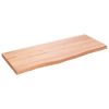 Bathroom Countertop Light Brown 39.4"x15.7"x(0.8"-1.6") Treated Solid Wood