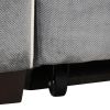 66.5" Linen Upholstered Sleeper Bed, Pull Out Sofa Bed Couch attached two throw pillows, Dual USB Charging Port and Adjustable Backrest for Living Roo
