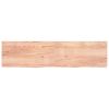 Bathroom Countertop Light Brown 78.7"x19.7"x(0.8"-1.6") Treated Solid Wood