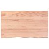 Bathroom Countertop Light Brown 39.4"x23.6"x(0.8"-1.6") Treated Solid Wood