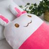 [Smile Rabbit] Fleece Throw Blanket Pillow Cushion / Travel Pillow Blanket (47.2 by 59 inches)
