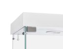 4-Tier Glass Display Cabinet, Double Door Glass Cabinet, Four Partitions, Two Locks, Floor Standing Storage Cabinet for Living Room, Bedroom, Showroom