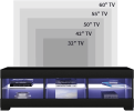 TV Stand for Up to 60 Inch TV,Modern High Gloss Entertainment Center with Open Shelf,TV Stand Console Table for Living Room,Bedroom