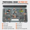 VEVOR Tap and Die Set, 40-Piece Include SAE Size NC/NF/NPT, Bearing Steel Taps and Dies, Essential Threading Tool for Cutting External Internal Thread