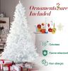 10' Premium Spruce Artificial Christmas Tree w/Metal Stand;  White