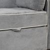 66.5" Linen Upholstered Sleeper Bed, Pull Out Sofa Bed Couch attached two throw pillows, Dual USB Charging Port and Adjustable Backrest for Living Roo