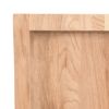 Bathroom Countertop Light Brown 39.4"x23.6"x(0.8"-1.6") Treated Solid Wood
