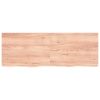 Bathroom Countertop Light Brown 55.1"x19.7"x(0.8"-1.6") Treated Solid Wood