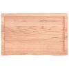 Bathroom Countertop Light Brown 31.5"x19.7"x(0.8"-1.6") Treated Solid Wood