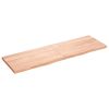 Bathroom Countertop Light Brown 63"x19.7"x(0.8"-1.6") Treated Solid Wood