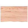 Bathroom Countertop Light Brown 39.4"x23.6"x(0.8"-2.4") Treated Solid Wood