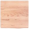 Bathroom Countertop Light Brown 15.7"x15.7"x(0.8"-1.6") Treated Solid Wood