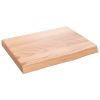 Bathroom Countertop Light Brown 15.7"x11.8"x(0.8"-1.6") Treated Solid Wood